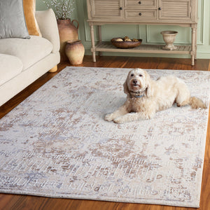 Safavieh Sydney Transitional Beige Brown-Grey Area Rug — Low-Profile Power-Loomed Turkish Blend For Homes 8'-0" x 10'-0" SYD404B-8