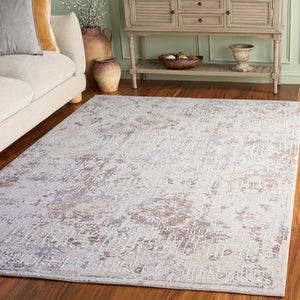 Safavieh Sydney Transitional Round Area Rug In Beige & Brown-Grey — Low-Profile, Durable Power-Loomed Turkish Blend 6'-6" x 6'-6" SYD404B-7R