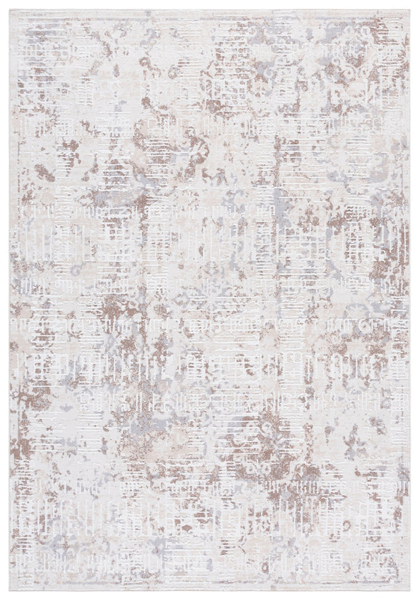 Safavieh Sydney Transitional Round Area Rug In Beige & Brown-Grey — Low-Profile, Durable Power-Loomed Turkish Blend 6'-6" x 6'-6" SYD404B-7R