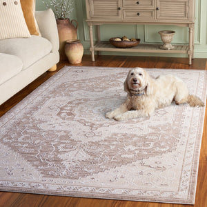 Safavieh Sydney Transitional Runner Rug In Beige Brown Ivory Medallion — Low Pile, Durable, Turkish-Made 2'-0" x 8'-0" SYD406B-28