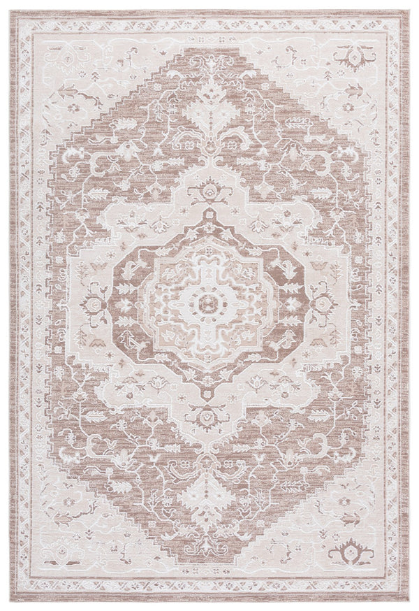 Safavieh Sydney Transitional Runner Rug In Beige Brown Ivory Medallion — Low Pile, Durable, Turkish-Made 2'-0" x 8'-0" SYD406B-28