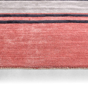 Jaipur Living Jaipur Living Segment Hand Tufted Geometric Viscose Wool Accent Rug in Bold Red Pink RUG143927