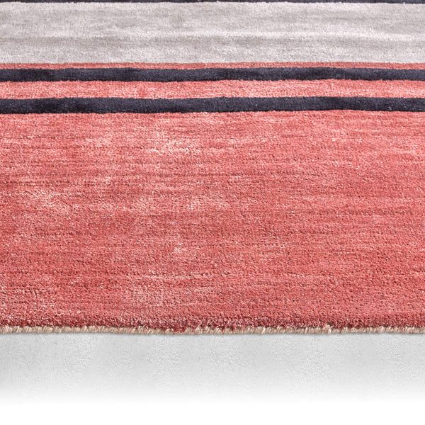 Jaipur Living Jaipur Living Segment Hand Tufted Geometric Viscose Wool Accent Rug in Bold Red Pink RUG143927