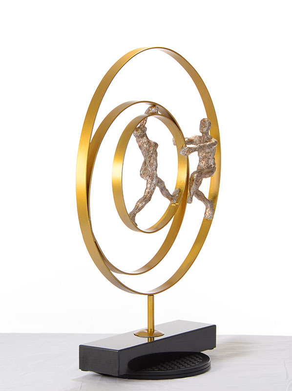 Vig Furniture Sz0240 Elegant Bronze Acrobats-rings Sculpture - Unique Design, Sturdy Craftsmanship For Home Decor Bronze  Vgthsz0240-brz