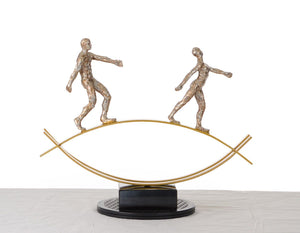 VIG Furniture SZ0241 Modern Bronze Acrobats-Tightrope Sculpture VGTHSZ0241-BRZ