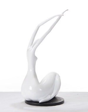 Vig Furniture Sz0425 Elegant Modern White Lass Sculpture - Unique Design & Sturdy Craftsmanship For Your Decor White  Vgthsz0425-wht