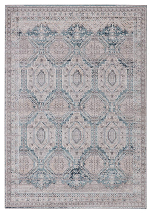 Jaipur Living Vibe by Jaipur Living Trellis Medallion Indoor Rug in Polypropylene with High-low Pile RUG148599