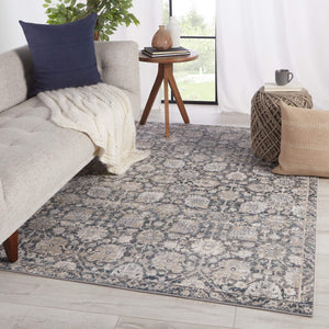 Jaipur Living Vibe by Jaipur Living Sarzana Floral Oriental Polypropylene Rug with High-low Pile 9'X13' RUG148604