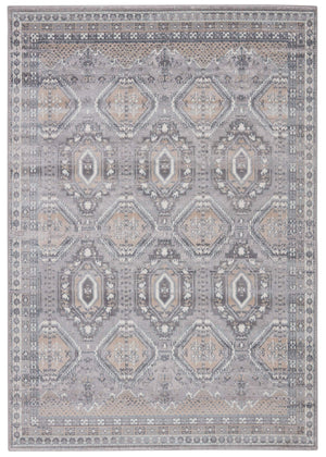 Jaipur Living Vibe by Jaipur Living Trellis Medallion Area Rug High-low Pile Gray Beige Indoor RUG148608
