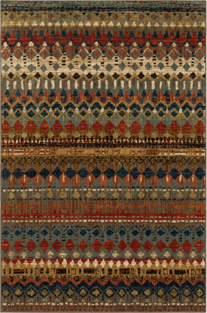 Saigon Multi 3' 5" x 5' 5" Area Rug Karastan Rugs