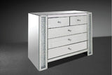 VIG Furniture Glimmer Transitonal Mirrored Dresser w/ Artificial Crystals VGMCGD1172