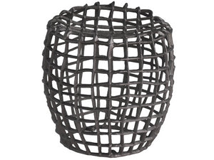 Universal Furniture Seadrift Stool – Elegant Antique Nickel Finish, Coastal Design, 17-inch Versatile Accent Piece Antique Nickel  U533819-universal