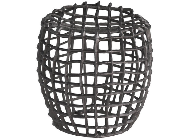 Universal Furniture Seadrift Stool – Elegant Antique Nickel Finish, Coastal Design, 17-inch Versatile Accent Piece Antique Nickel  U533819-universal