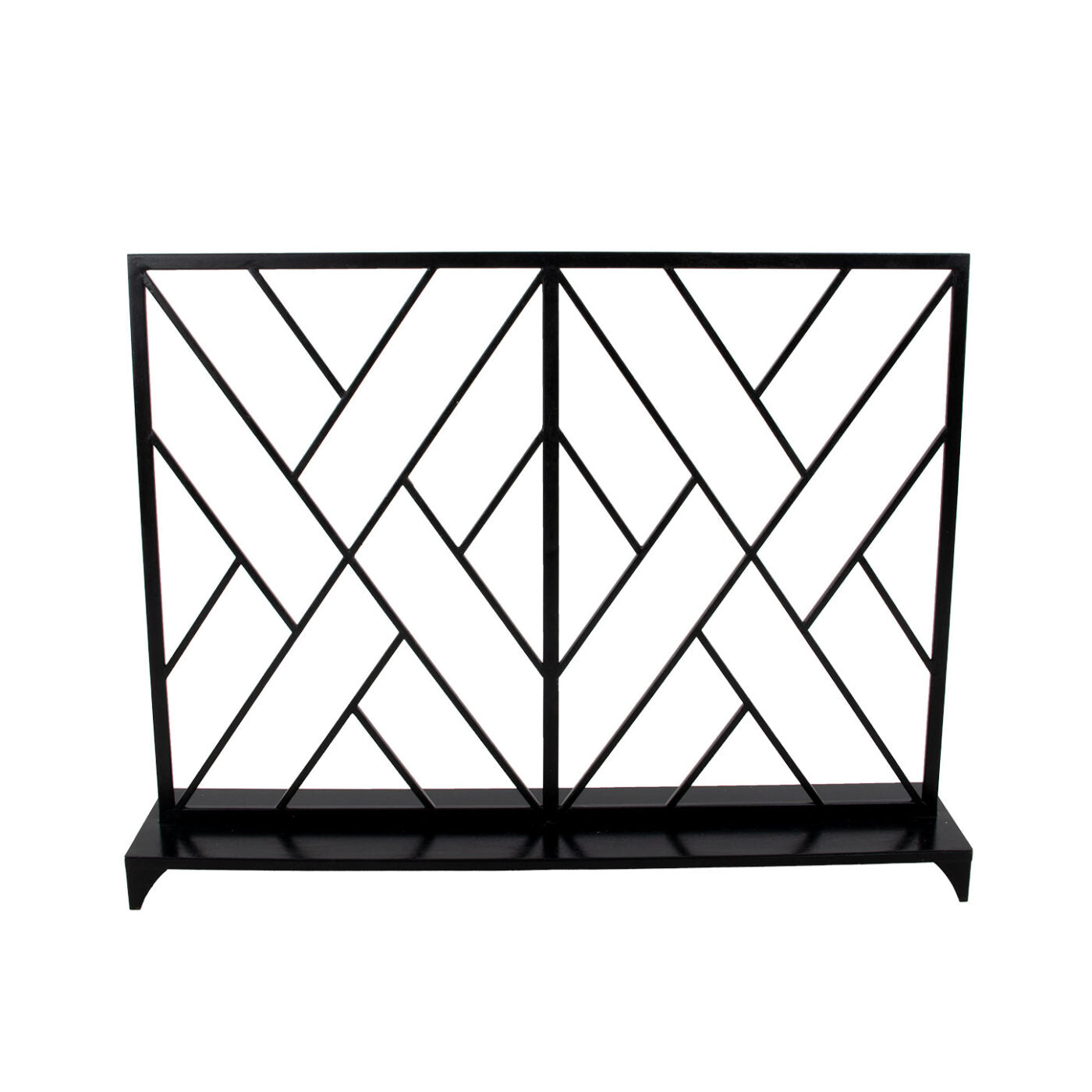 Selina Geometric Firescreen - Handcrafted Metal Frame for Elegant Hear