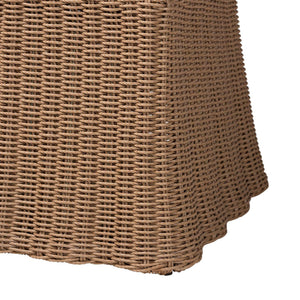 Bali & Pari Serge Handwoven Seagrass Dining Chair with Scalloped Boho Metal Base