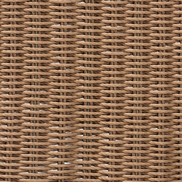 Bali & Pari Serge Handwoven Seagrass Dining Chair with Scalloped Boho Metal Base