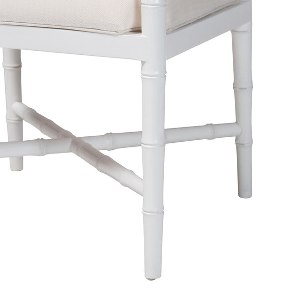 Bali & Pari Sergio Mahogany Chippendale Dining Chair Set with Carved Bamboo Upholstered Seat