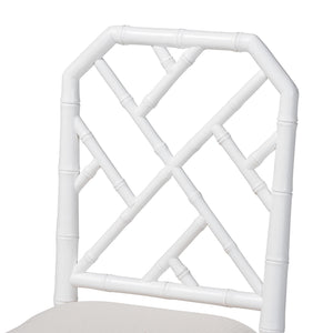 Bali & Pari Sergio Mahogany Counter Stool Chippendale Carved Frame Upholstered Dining Seat