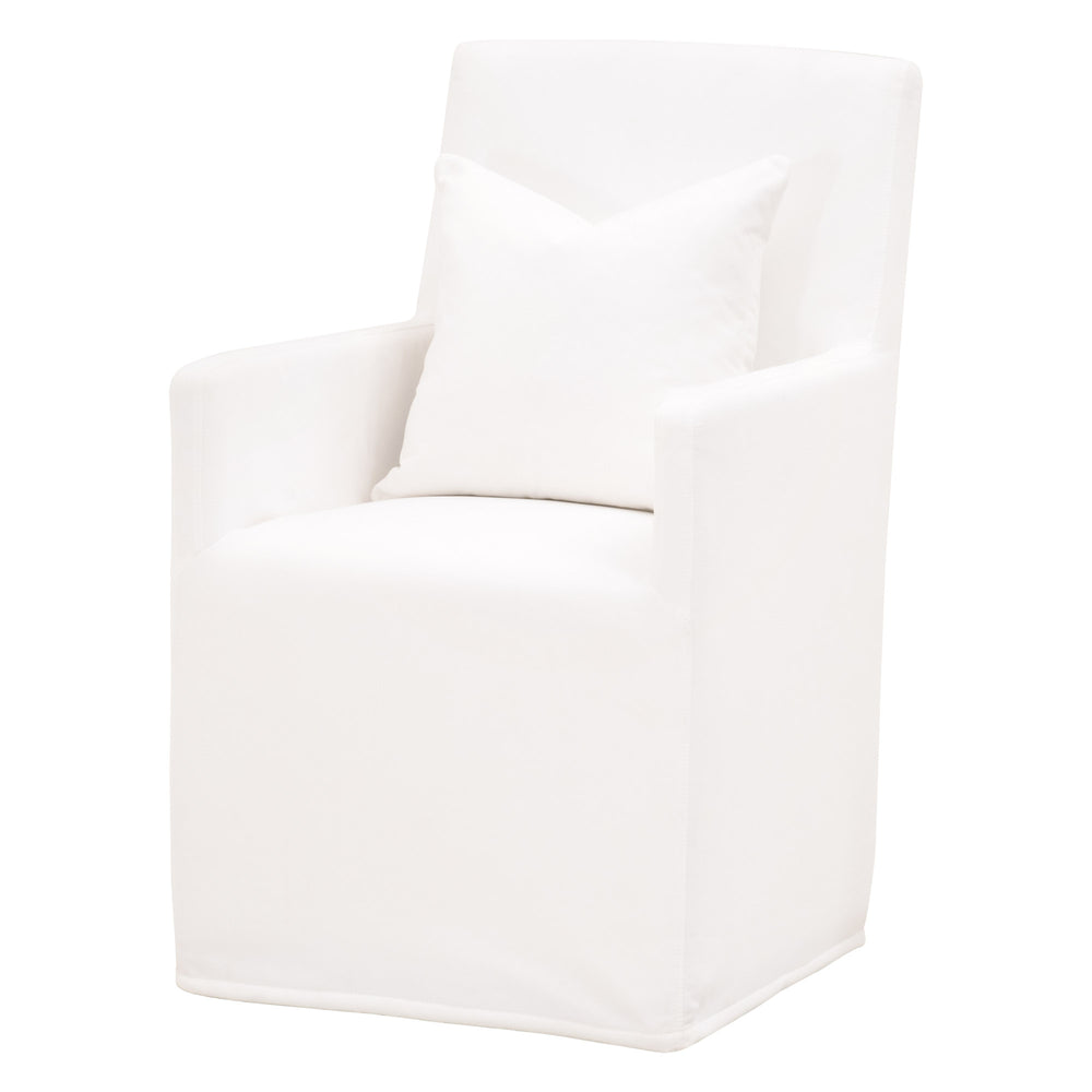 Essentials for Living Shelter Slipcover Arm Chair with Casters 6665.LPPRL-C LiveSmart Peyton-Pearl