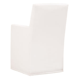 Essentials for Living Shelter Slipcover Arm Chair with Casters 6665.LPPRL-C LiveSmart Peyton-Pearl