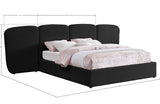 Shiloh Black Boucle Fabric King Bed ShilohBlack-K Meridian Furniture