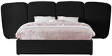 Shiloh Black Boucle Fabric King Bed ShilohBlack-K Meridian Furniture