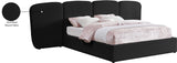 Shiloh Black Boucle Fabric Queen Bed ShilohBlack-Q Meridian Furniture