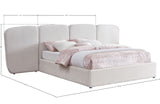 Shiloh Cream Boucle Fabric Queen Bed ShilohCream-Q Meridian Furniture