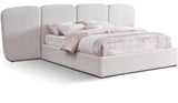 Shiloh Cream Boucle Fabric Queen Bed ShilohCream-Q Meridian Furniture