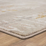 Shimmering Sands Area Rug: Machine Woven Polyester, Latex Backed Hallway Runner