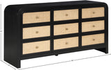 Siena Black Dresser SienaBlack-D Meridian Furniture