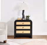 Siena Black Night Stand SienaBlack-NS Meridian Furniture