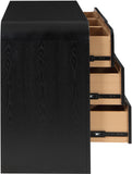 Siena Black Night Stand SienaBlack-NS Meridian Furniture