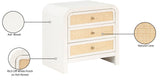 Siena White Night Stand SienaWhite-NS Meridian Furniture