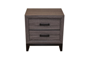 English Elm Queen Sierra 5-Pc Contemporary Rustic Gray Bedroom Set with Panel Bed, Dresser, Mirror, Nightstand, Chest 808857913074