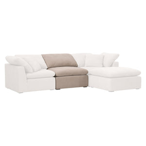 Sky Modular Armless Chair Performance Latte Micro Boucle, Espresso 6610-1S.LATMB Essentials for Living