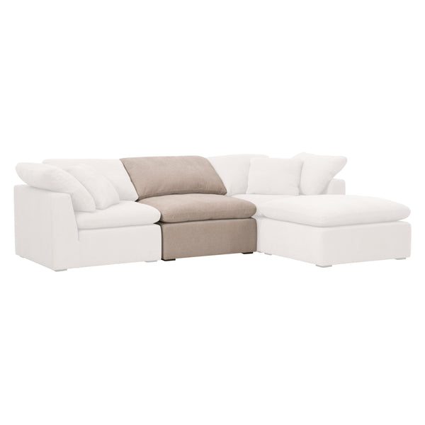 Sky Modular Armless Chair Performance Latte Micro Boucle, Espresso 6610-1S.LATMB Essentials for Living