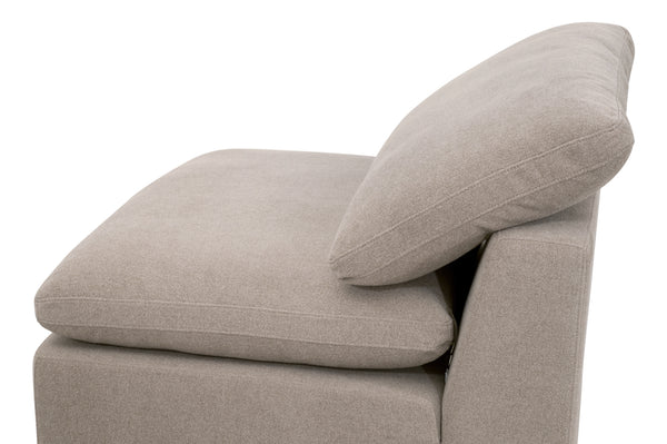 Sky Modular Armless Chair Performance Latte Micro Boucle, Espresso 6610-1S.LATMB Essentials for Living