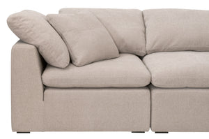 Sky Modular Armless Chair Performance Latte Micro Boucle, Espresso 6610-1S.LATMB Essentials for Living