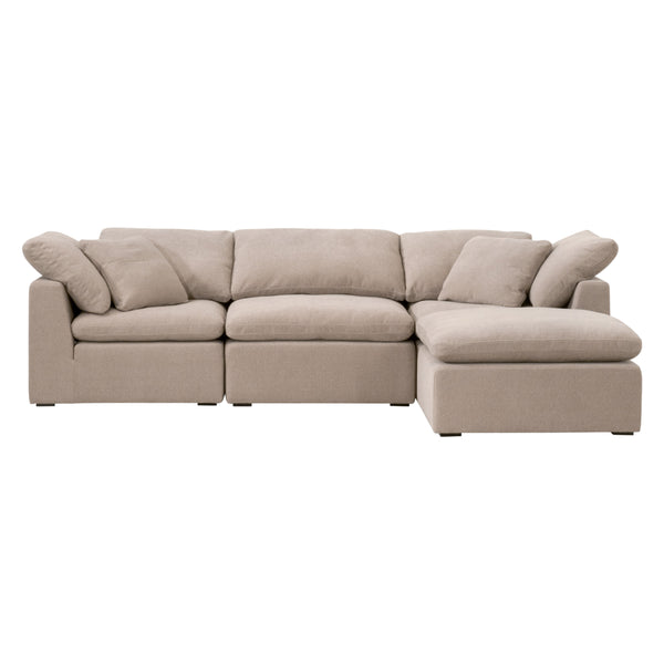 Sky Modular Corner Chair Performance Latte Micro Boucle, Espresso 6610-CRN.LATMB Essentials for Living