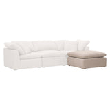 Sky Modular Ottoman Performance Latte Micro Boucle, Espresso 6610-0.LATMB Essentials for Living