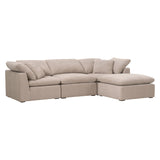 Sky Modular Ottoman Performance Latte Micro Boucle, Espresso 6610-0.LATMB Essentials for Living