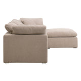 Sky Modular Ottoman Performance Latte Micro Boucle, Espresso 6610-0.LATMB Essentials for Living