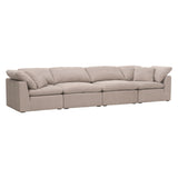 Sky Modular Ottoman Performance Latte Micro Boucle, Espresso 6610-0.LATMB Essentials for Living