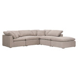 Sky Modular Ottoman Performance Latte Micro Boucle, Espresso 6610-0.LATMB Essentials for Living