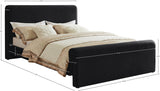 Sloan Black Velvet King Bed SloanBlack-K Meridian Furniture