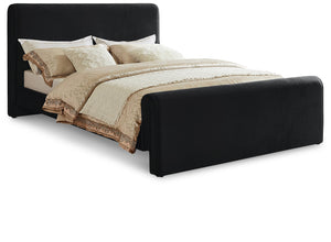 Sloan Black Velvet King Bed SloanBlack-K Meridian Furniture