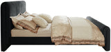 Sloan Black Velvet King Bed SloanBlack-K Meridian Furniture