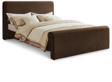 Sloan Brown Velvet King Bed SloanBrown-K Meridian Furniture