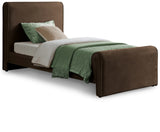 Sloan Brown Velvet Twin Bed SloanBrown-T Meridian Furniture